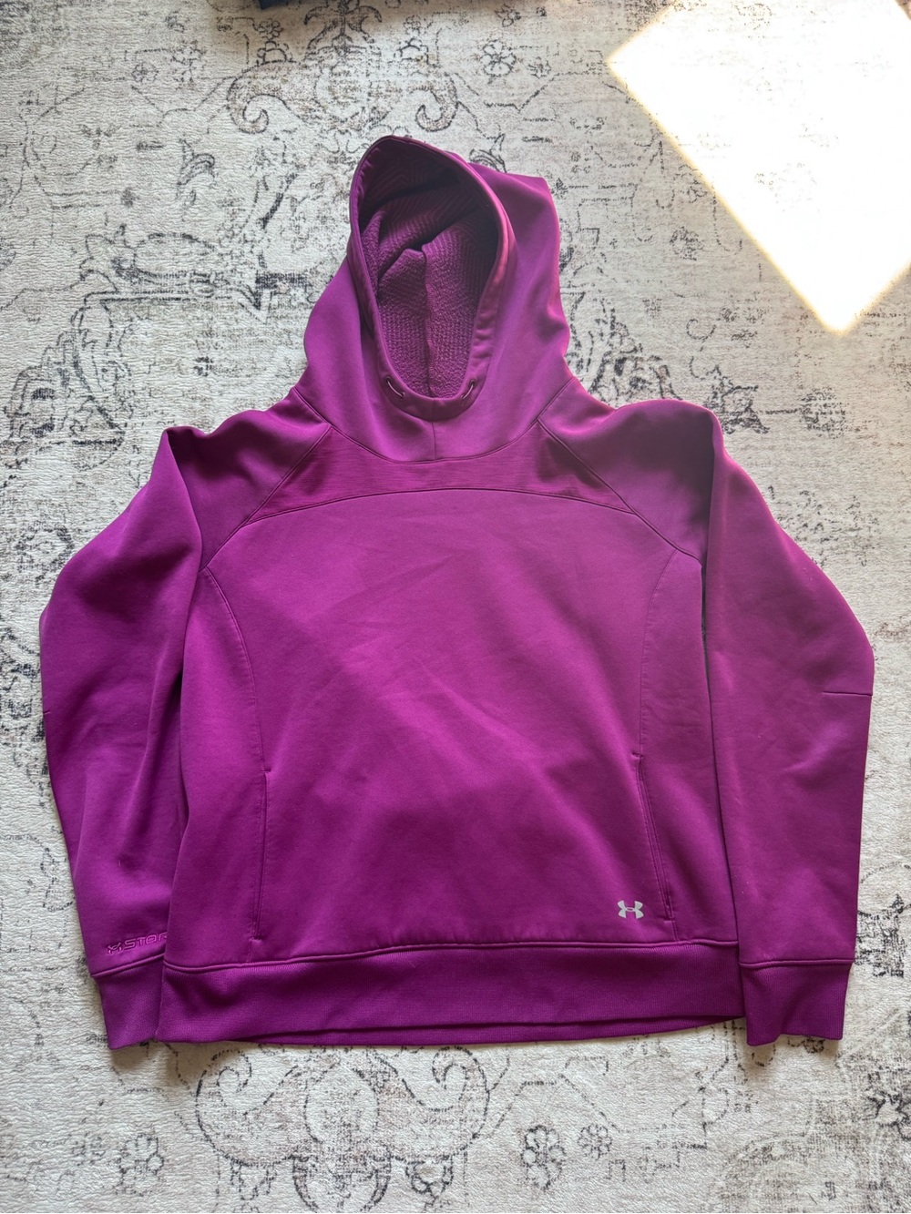 Under Armour Women's Hooded Pullover Sweatshirt - Magenta Pink